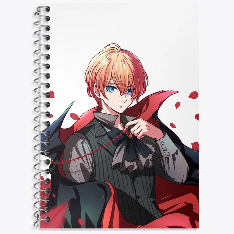 دفتر زبان 50 برگ خندالو مدل دو خط طرح آکوا انیمه اوشی نو کو کد 31208