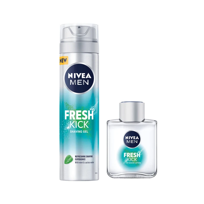 ژل اصلاح نیوآ مدل Fresh Kick حجم 200 میلی لیتر به همراه لوسیون افتر شیو نیوآ مدل Fresh Kick حجم 100 میلی لیتر