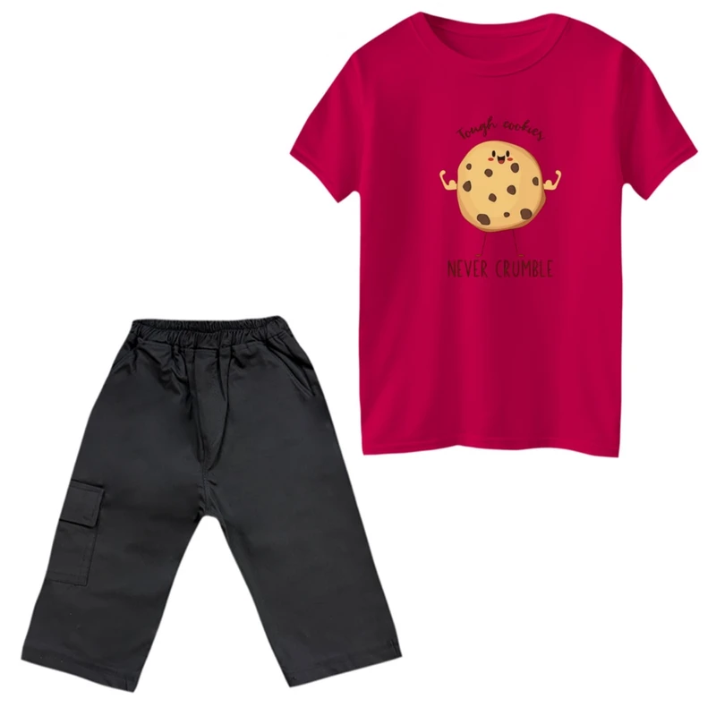 ست تی‌شرت و شلوارک پسرانه مدل کوکی