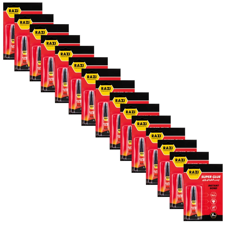  چسب  قطره ای رازی  مدل 115 حجم 3 میلی لیتر  بسته 15 عددی 