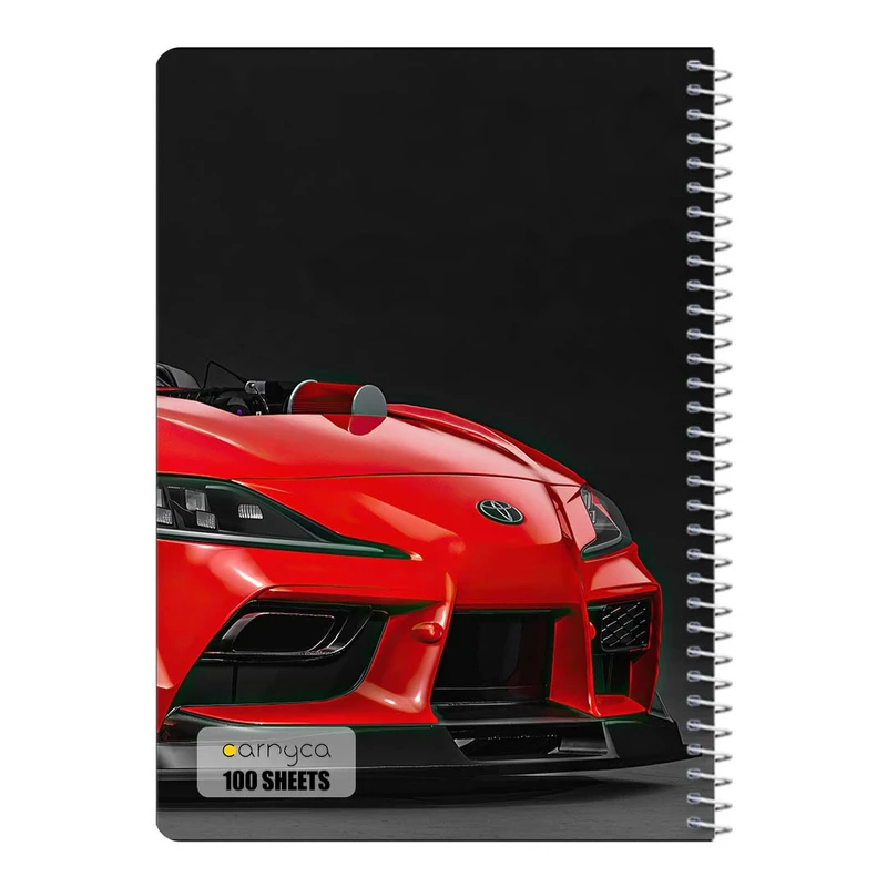 دفتر مشق 100 برگ سیمی کارنیکا طرح تویوتا سوپرا Toyota Supra کد 85222