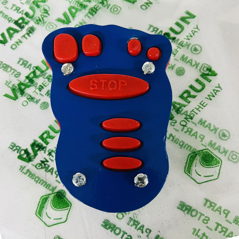 روکش پدال ترمز موتور سیکلت وارون مدل کف پا کد W-13-BLU-RD