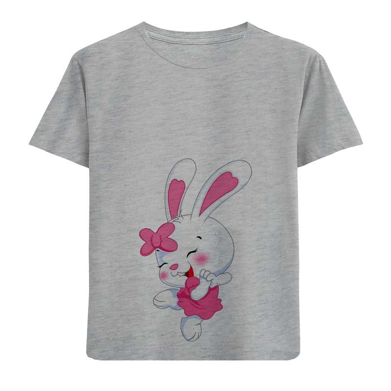 تی شرت آستین کوتاه دخترانه مدل خرگوش D240