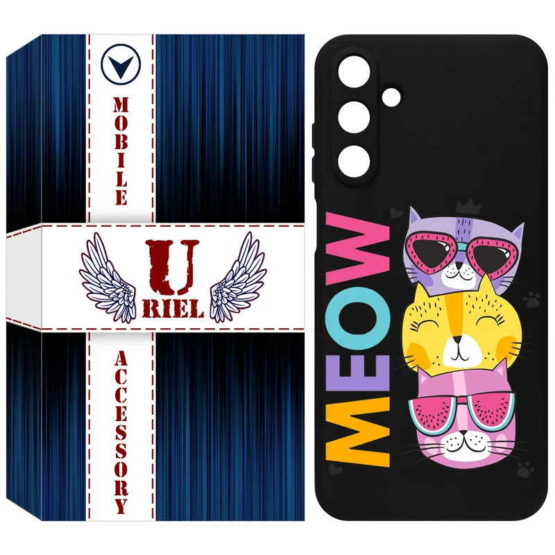 کاور یوریل مدل KSH کد 57 طرح گربه مناسب برای گوشی موبایل سامسونگ Galaxy A25
