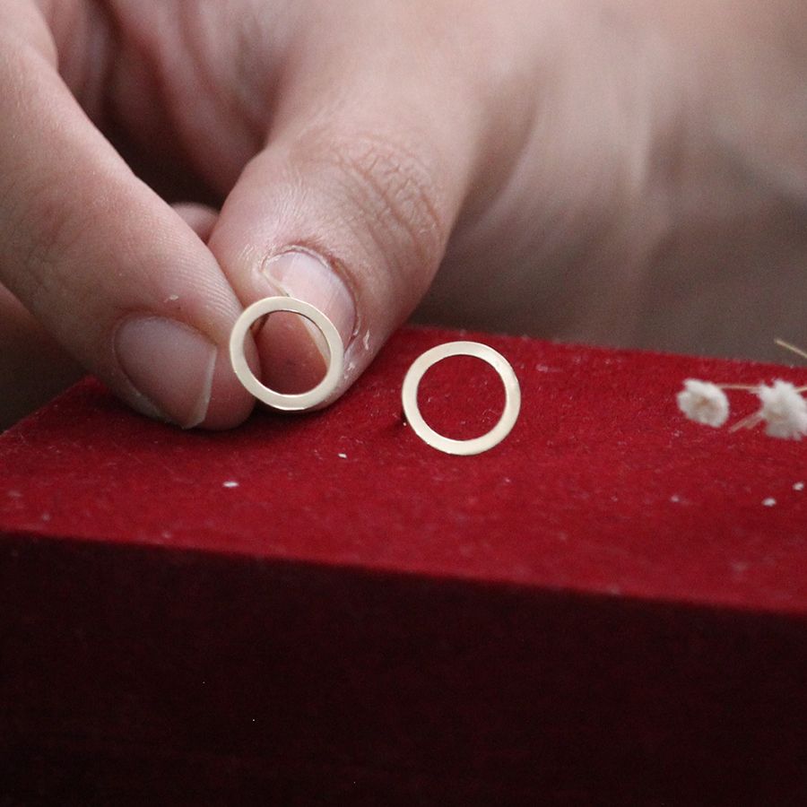 گوشواره طلا 18 عیار زنانه مدل EG01 - - 3