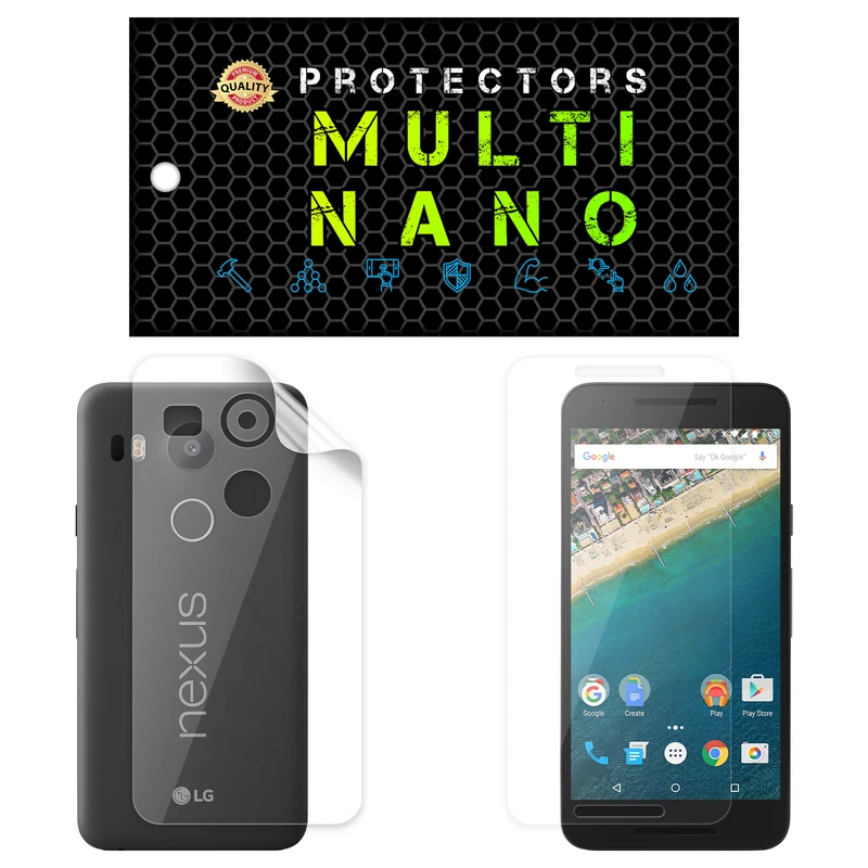 محافظ صفحه نمایش مولتی نانو مدل X-SFT مناسب برای گوشی موبایل ال جی Nexus 5X به همراه محافظ پشت