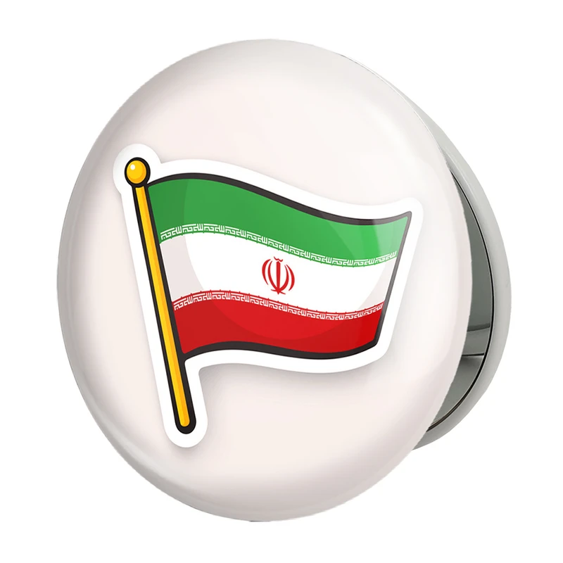 آینه جیبی خندالو طرح پرچم ایران مدل تاشو کد 23937 