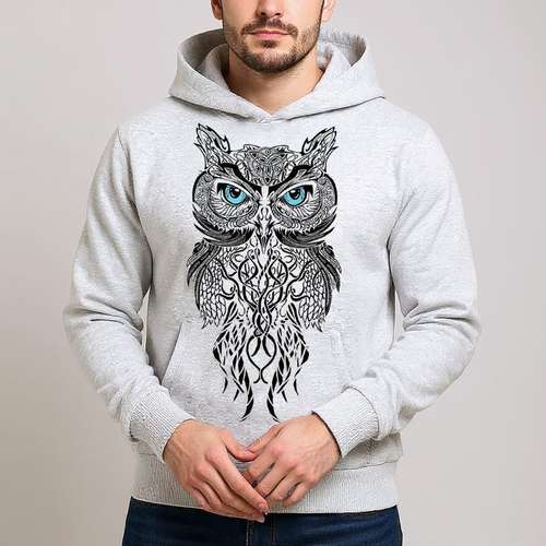 هودی مردانه طرح جغد کد A152