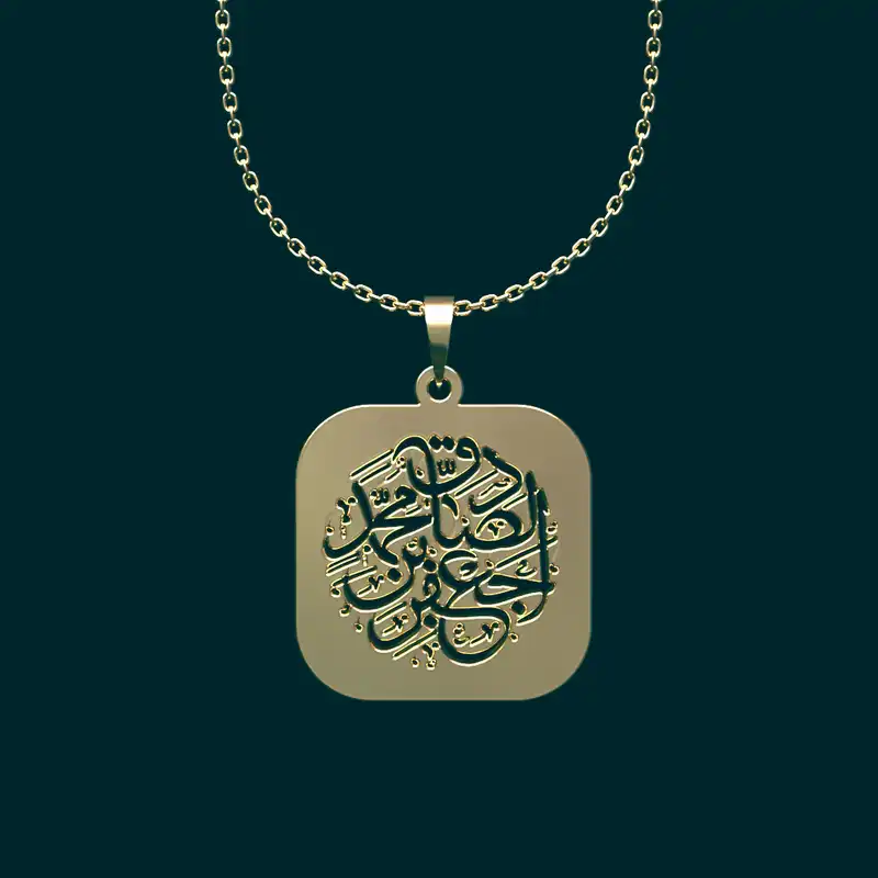گردنبند طلا 18 عیار زنانه مدوپد مدل لوزی و گل کد CA11053