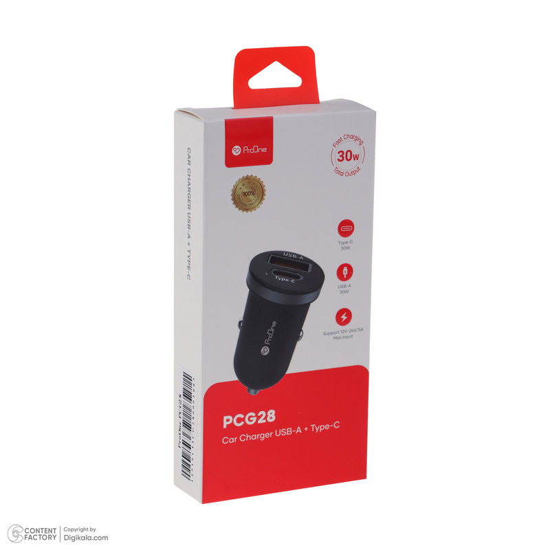 شارژر فندکی 30 وات پرووان مدل PCG28
