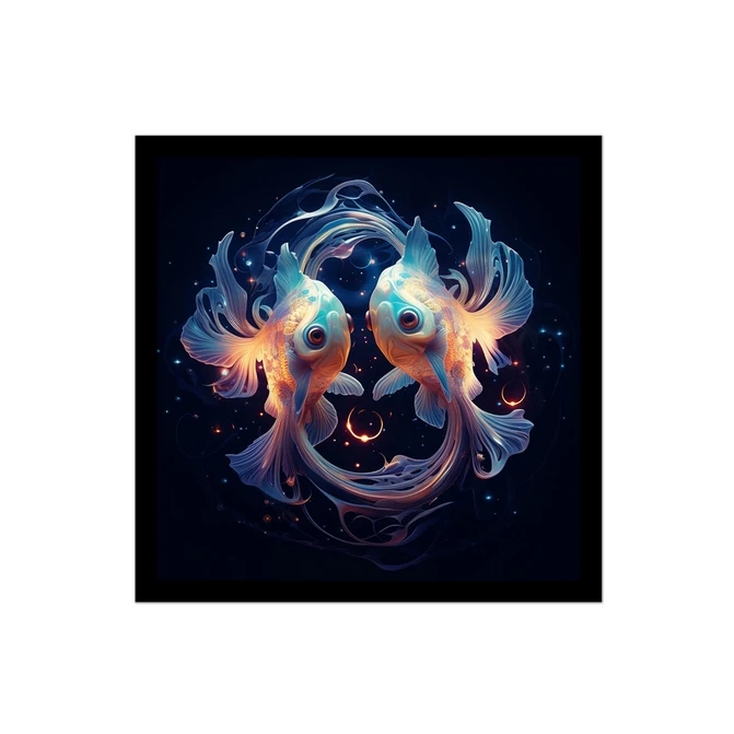 تابلو نوری بکلیت طرح دریا و ماهی مدل B-MID-16019