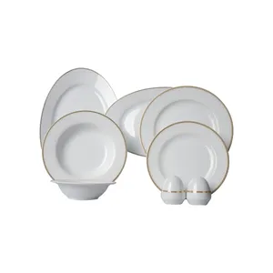 سرویس غذاخوری 28 پارچه 6 نفر چینی زرین ایران مدل ایتالیا اف نورا درجه عالی