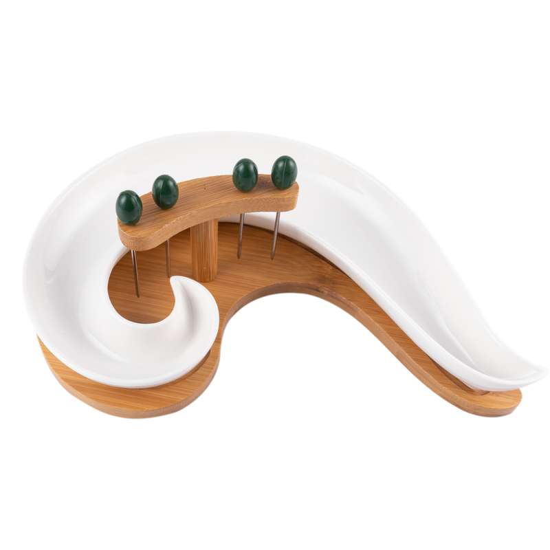 اردو خوری سرامیکی کد JD7380-2 به همراه سینی