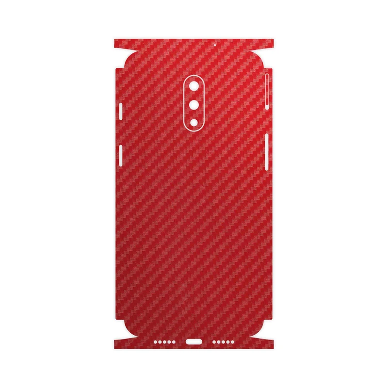 برچسب پوششی ماهوت مدل Red-Fiber-FullSkin مناسب برای گوشی موبایل وان پلاس 7