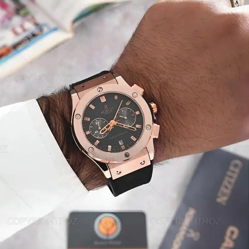 ساعت مچی عقربه‌ای مردانه مدل Hub_سه موتور فعال کورنوگراف03