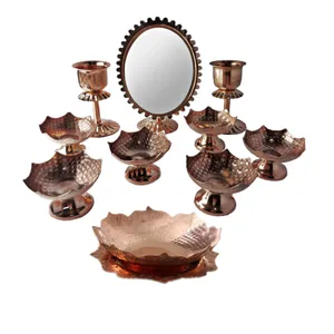 مجموعه ظروف هفت سین 11 پارچه طرح دیبا چکشی