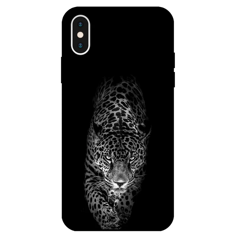 کاور مگافون طرح پلنگ مدل 1879 مناسب برای گوشی موبایل اپل Iphone X / XS       