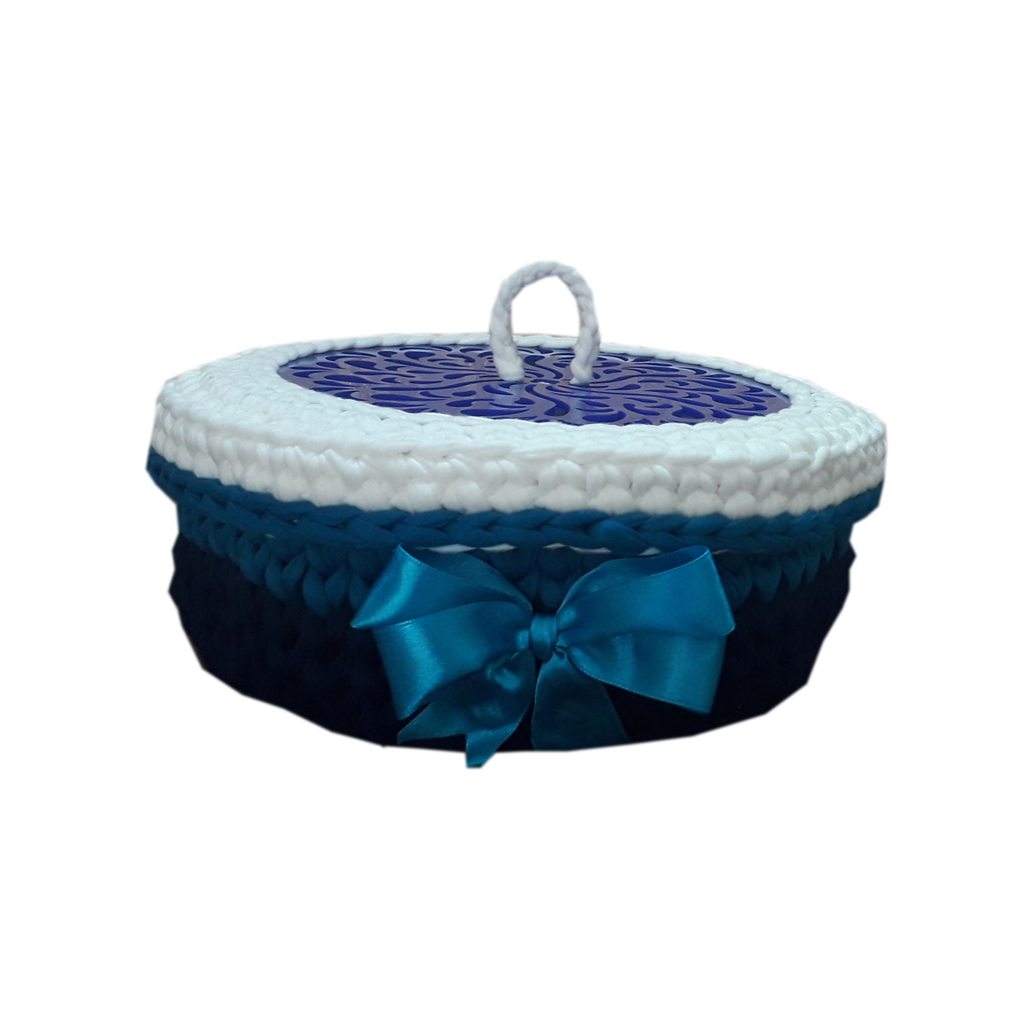 سبد قلاب بافی تریکو مدل blue-01