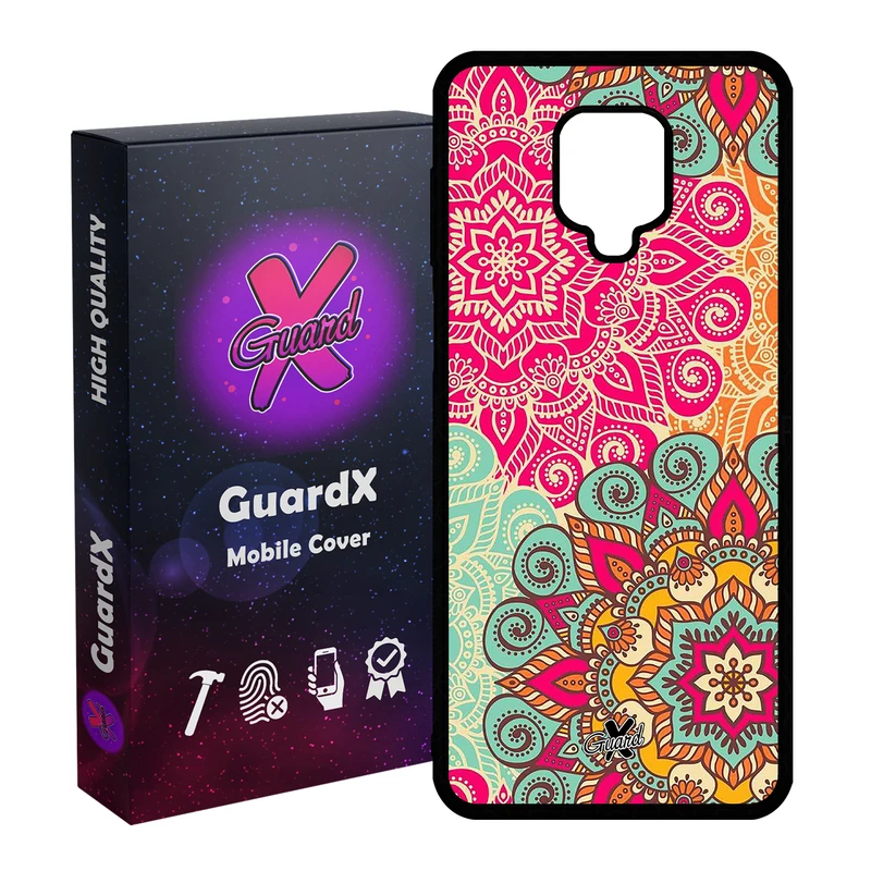 کاور گارد ایکس طرح Mandala مدل Glass10214 مناسب برای گوشی موبایل سامسونگ Redmi Note 9S / Note 9 Pro / Note 9 Pro Max