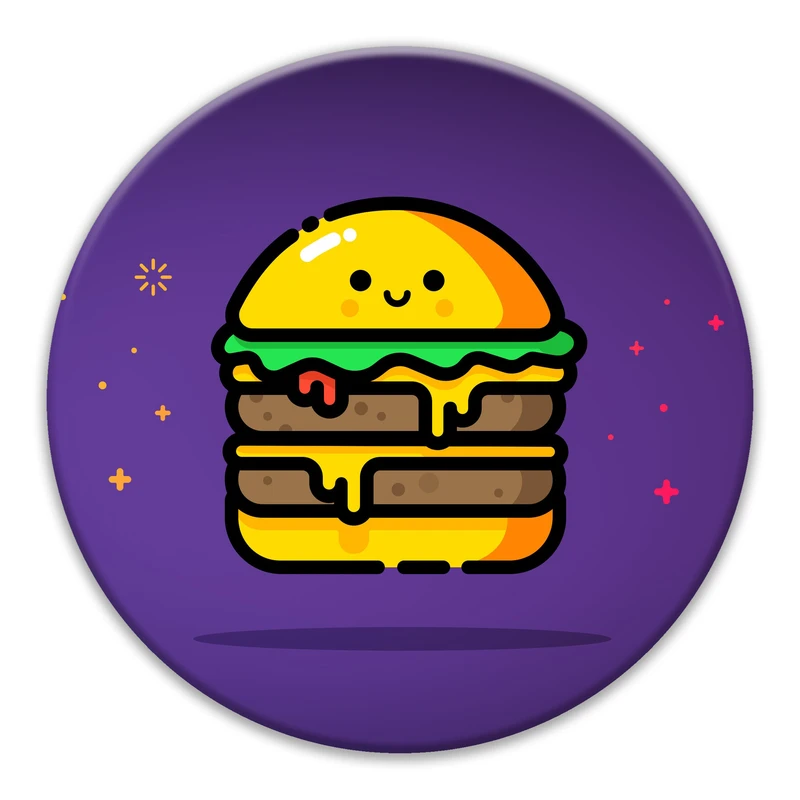 برچسب موبایل مدل Hamburger مناسب برای پایه نگهدارنده مغناطیسی