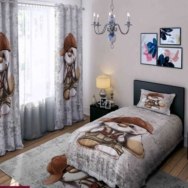 سرویس خواب مدل پسرانه کد ۰۹۳۴ یک نفره ۴ تکه