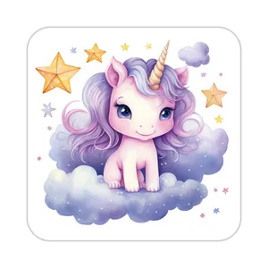 زیر لیوانی کاکتی طرح اسب تک شاخ و یونیکورن مدل mp32124