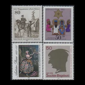 تمبر یادگاری مدل خارجی مجموعه 4 عددی 