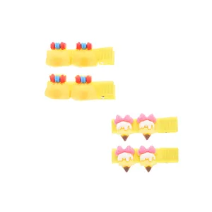 گیره مو دخترانه دلنار گالری مدل بستنی پاپیون و پیراهن مجموعه 4 عددی