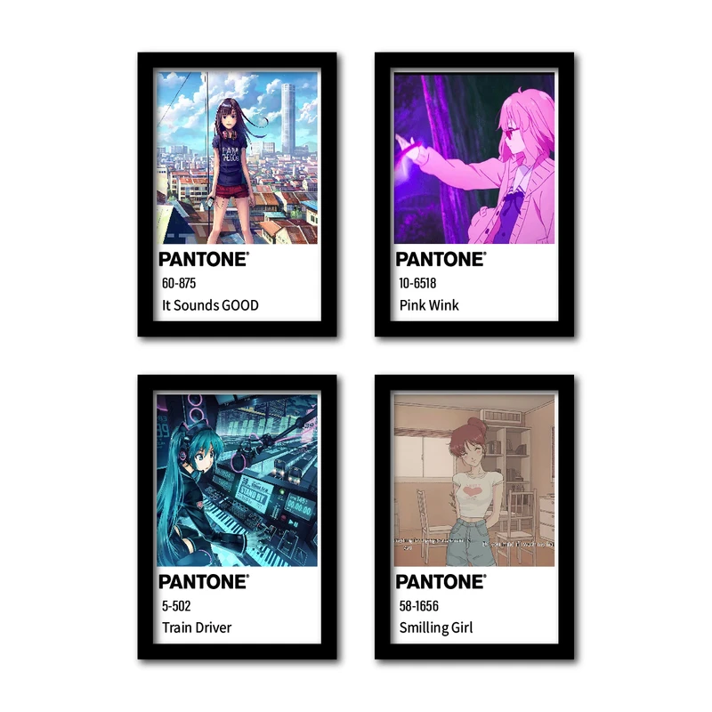 تابلو مدل انیمه پنتون مجموعه 4 عددی کد 2462