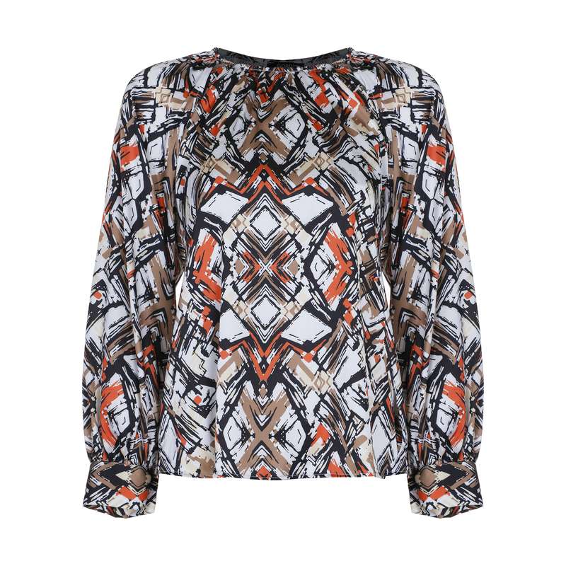 بلوز زنانه گردیه مدل 304256-white orange