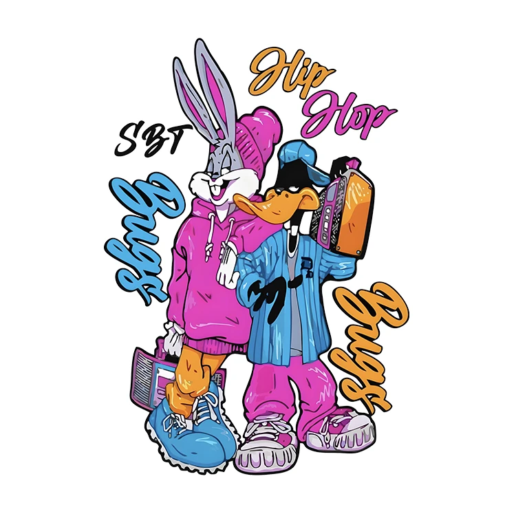 استیکر پارچه و لباس پاد آفرین مدل کارتونی کیوت فانتزی بامزه کد S3686