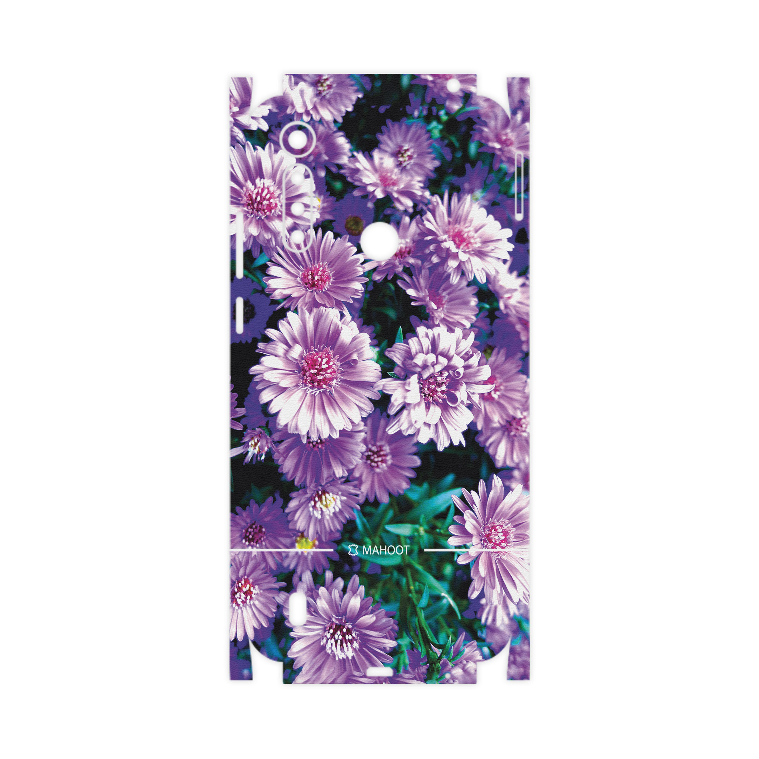 برچسب پوششی ماهوت مدل Purple-Flower-FullSkin  مناسب برای گوشی موبایل موتورولا Moto G8 Power Lite