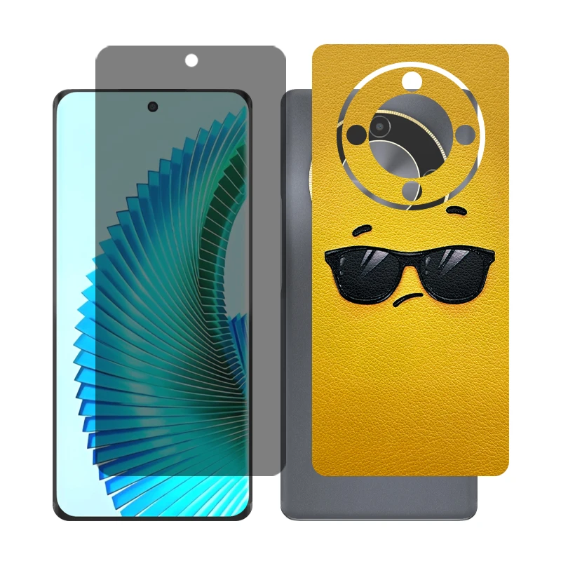 محافظ صفحه نمایش حریم شخصی گلس مدل Together مناسب برای گوشی موبایل آنر X9b به همراه برچسب پوششی پشت گوشی