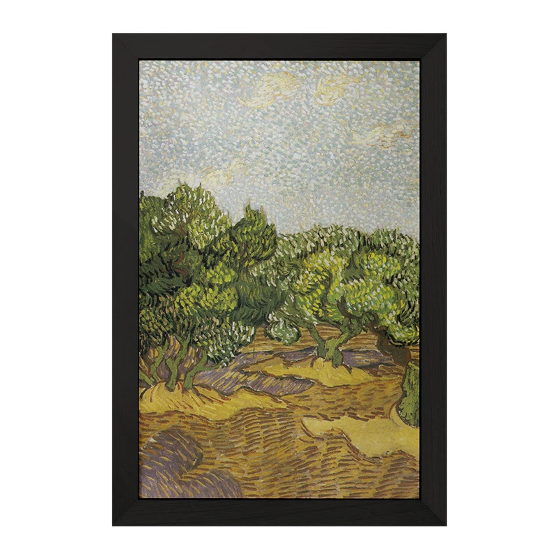 تابلو خندالو مدل درختان زیتون ونسان ونگوگ (Van Gogh) کد 36801