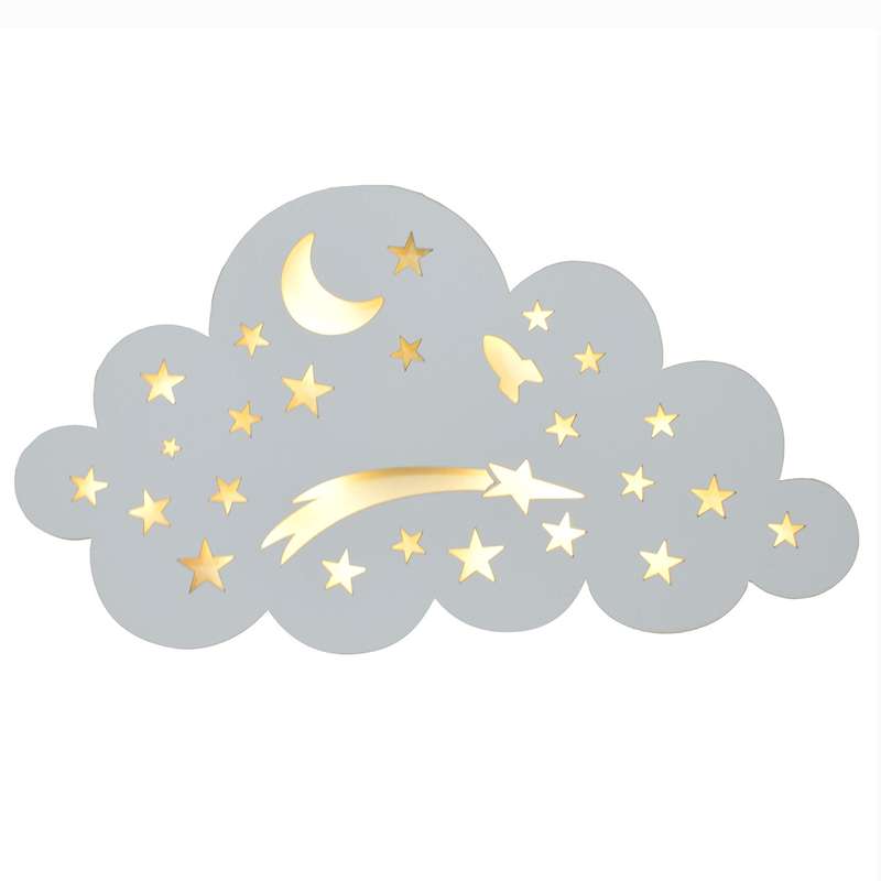 چراغ خواب اتاق کودک مدل ابر و ماه و ستاره