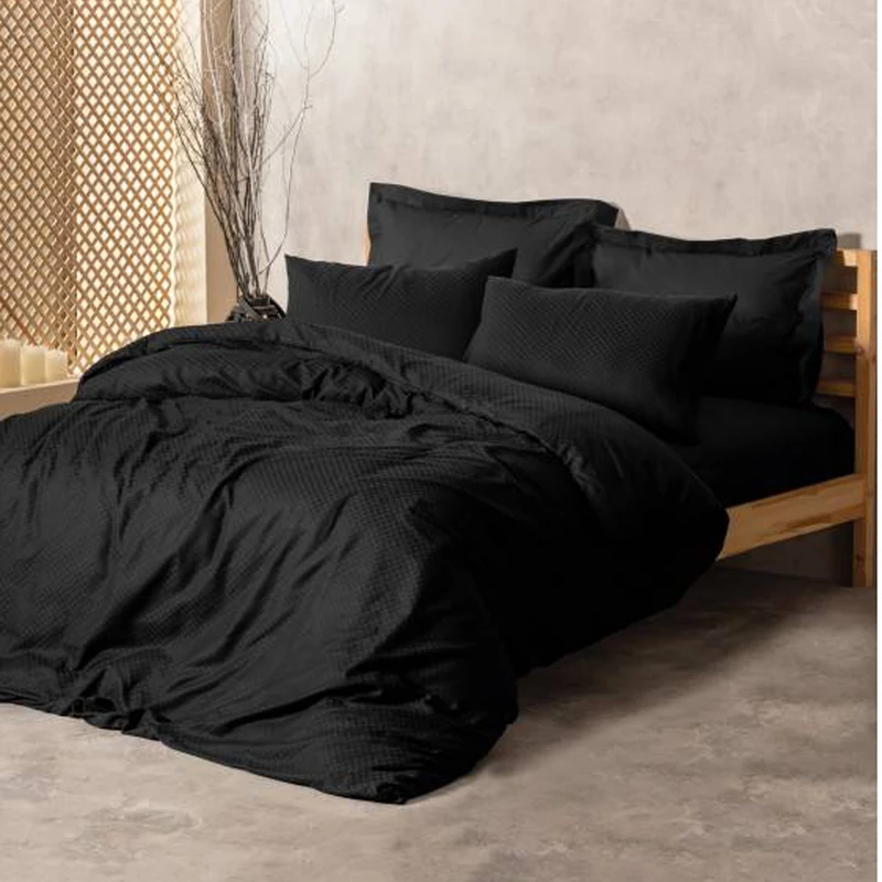 سرویس روتختی کاتن باکس مدل Plaid Siyah دو نفره 4 تکه