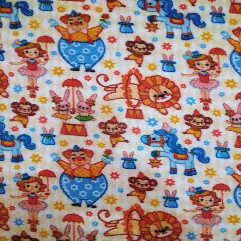 پارچه حوله ای طرح عروسکی مدل سیرک