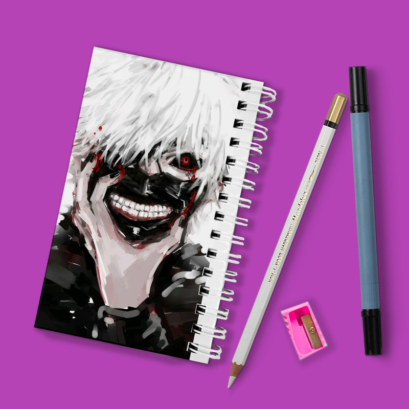 دفترچه مدل تو دو لیست طرح انیمه توکیو غول شخصیت کانکی کد bambi50084