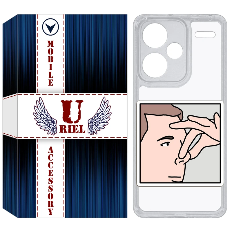 کاور یوریل مدل Clear کد 87 طرح دماغ مناسب برای گوشی موبایل شیائومی Redmi Note 13 Pro Plus