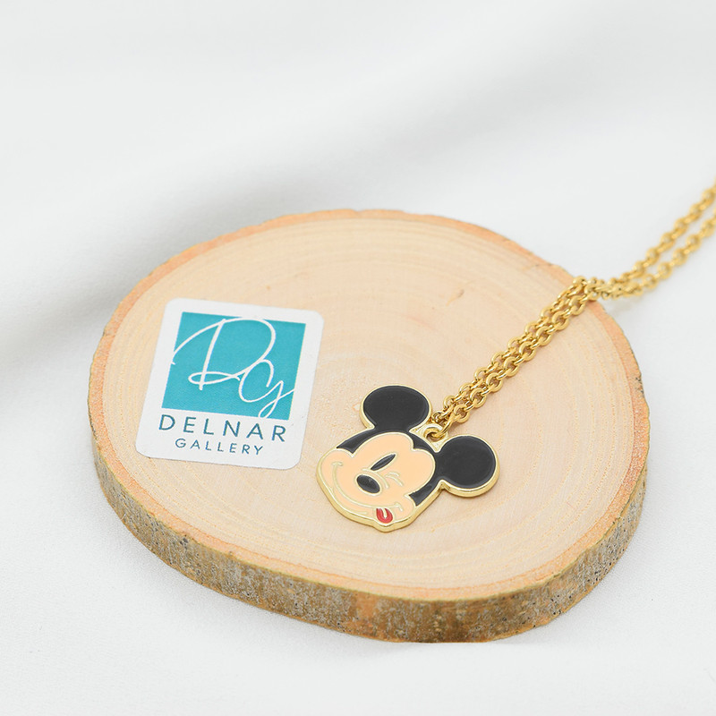 گردنبند دخترانه دلنار گالری مدل میکی موس شاد گردنبند دخترانه دلنار گالری مدل میکی موس شاد