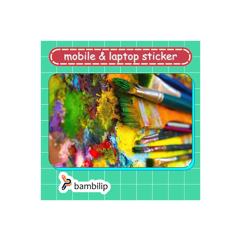 استیکر بامبیلیپ مدل کارت عابر طرح قلمو رنگ روغن کد 2365783