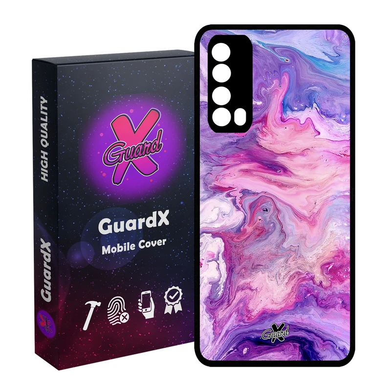 کاور گارد ایکس طرح ماربل مدل Glass10303 مناسب برای گوشی موبایل هوآوی Y7A / P Smart 2021