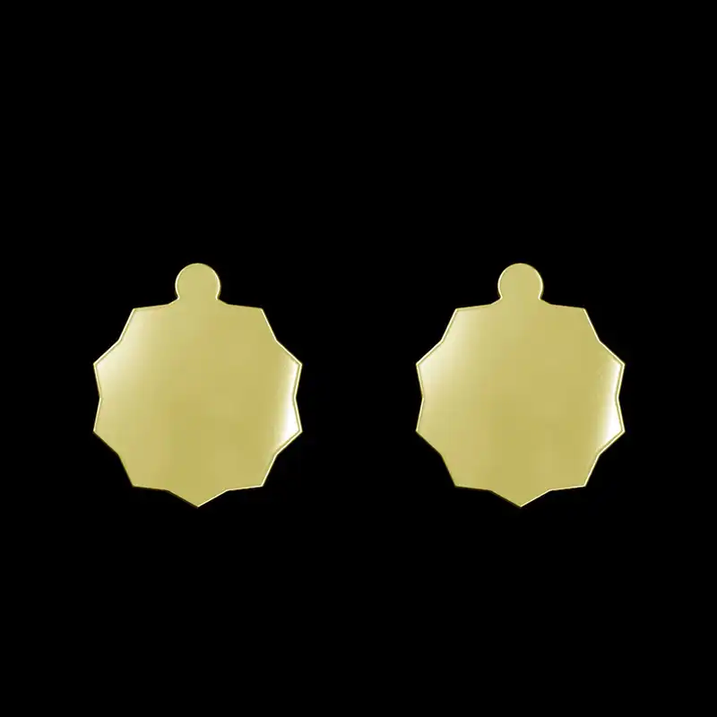 گوشواره طلا 18 عیار زنانه مدوپد مدل ستاره کد GA1-15591
