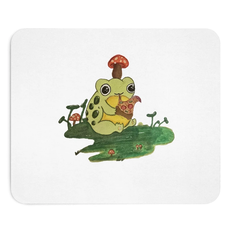 ماوس پد طرح قورباغه و پیتزا سایز 19x24 سانتی متر