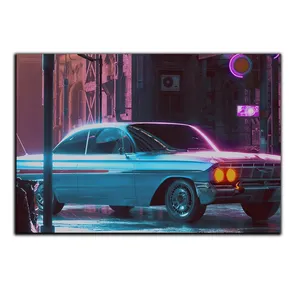 تابلو شاسی بکلیت طرح نئونی ماشین کلاسیک مدل SH-S5507