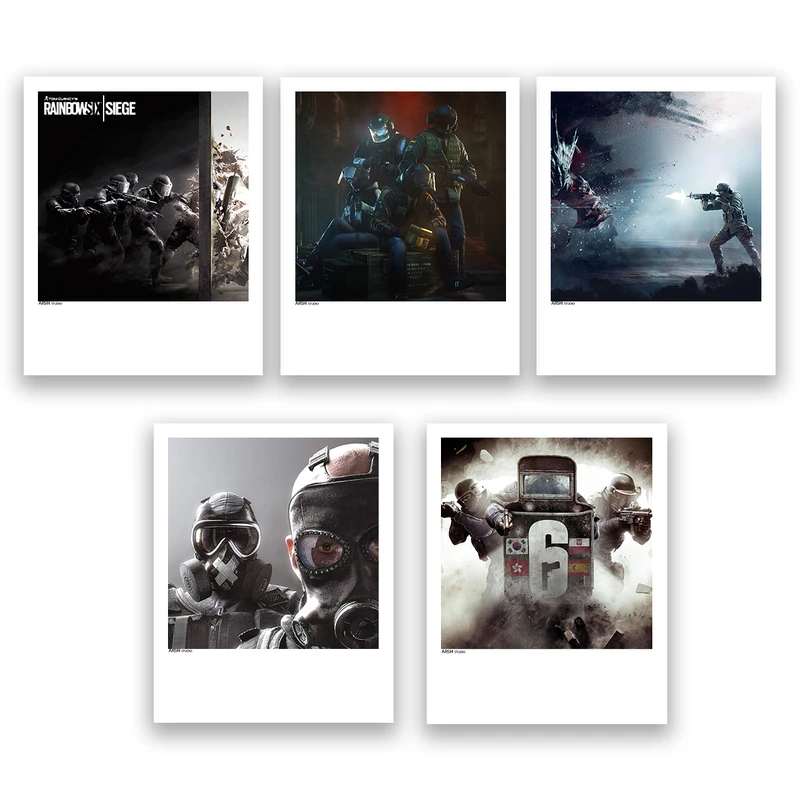 آویز تزیینی عرش مدل رینبو سیکس Rainbow six کد Asa175 مجموعه پنچ عددی