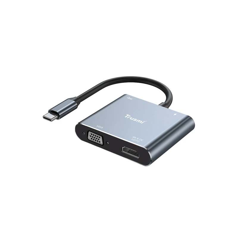 مبدل USB-C به HDMI/USB3.0/VGA تراسمی مدل DS01-03