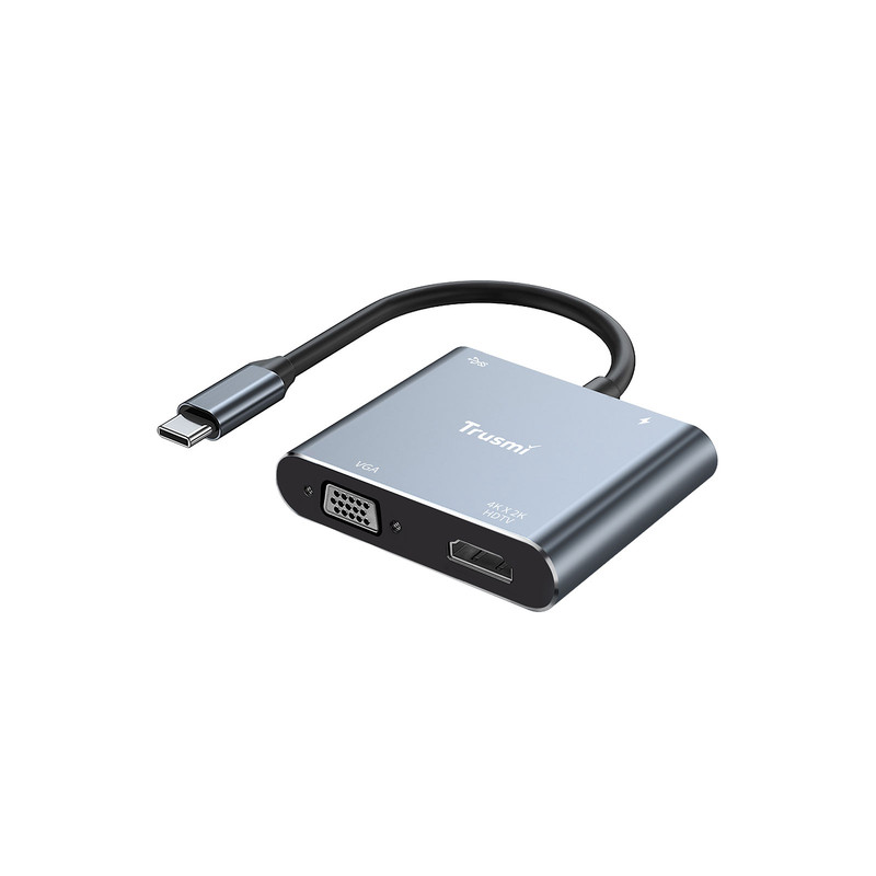 مبدل USB-C به HDMI/USB3.0/VGA تراسمی مدل DS01-03