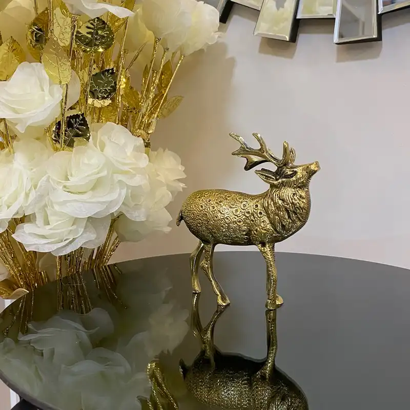 دکوری برنجی مدل گوزن یال دار102472