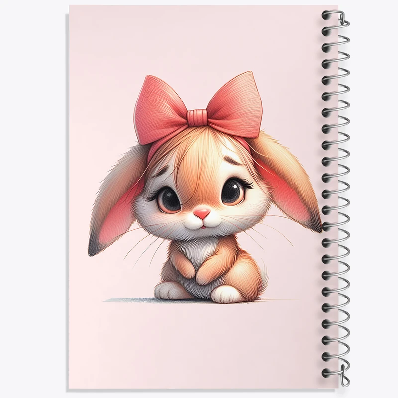 دفتر ژورنال نویسی 50 برگ خندالو مدل نقطه ای طرح خرگوش کیوت کد N4645